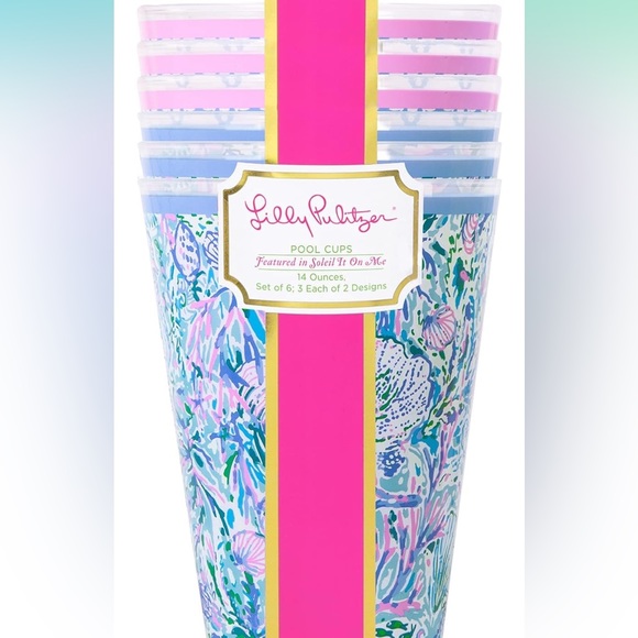 Lilly Pulitzer printed plastic pool cups - Picture 3 of 6